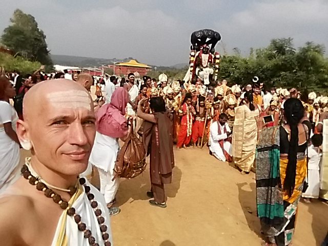 The ashram goshala where the journey began
